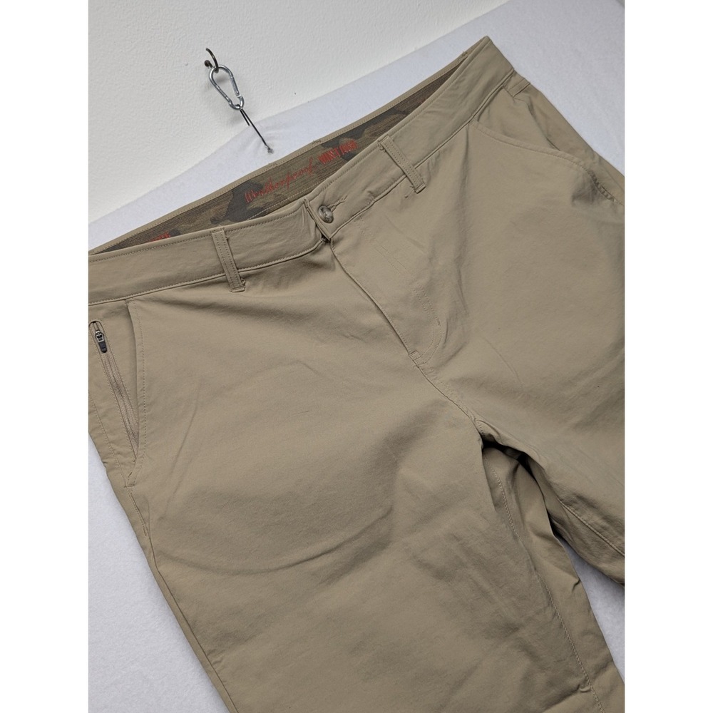Weatherproof Vintage Men's Straight Fit Khaki Chino Pants 42x30 Stretch Tan